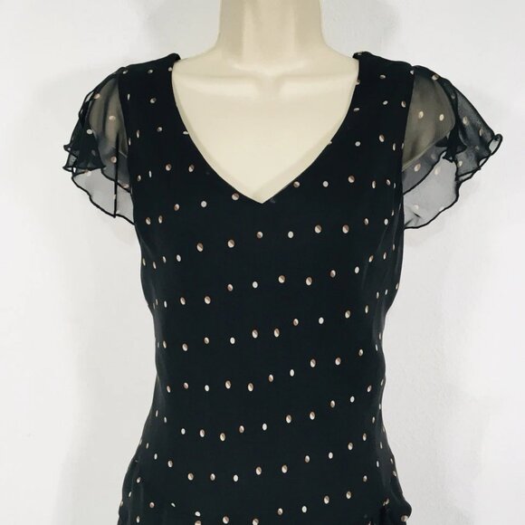 VTG 90’s Jonathan Martin Sz 10 Chiffon Drop Waist Dress Fairy Whimsy Bias Cut - Picture 2 of 14